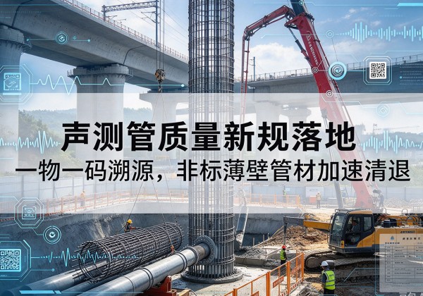 洛江声测管质量新规落地，一物一码溯源，非标薄壁管材加速清退